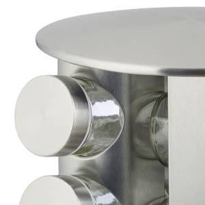 Gewürzregal drehbar Silber - Glas - Metall - 20 x 21 x 20 cm