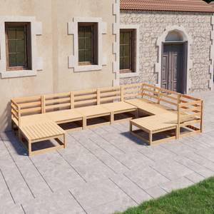 Garten-Lounge-Set (9-teilig) 3009823-1 Braun - Holz