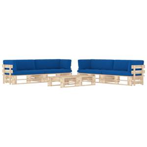 Paletten-Lounge-Set 3016503-4 (6-teilig) Blau - Braun - Dunkelblau