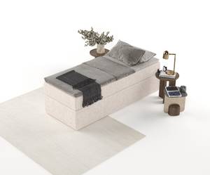 Boxspringbett Aster Beige - Breite: 90 cm - H3