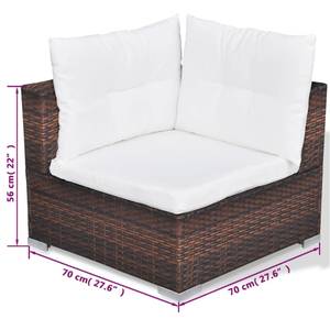 Garten-Lounge-Set (10-teilig) 296260 Braun - Kunststoff - Polyrattan - 66 x 70 x 108 cm