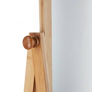 Miroir sur pied en bambou inclinable Marron - Bambou - Verre - 40 x 160 x 36 cm