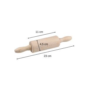 Mini rouleau à pâtisserie Marron - Bois massif - 23 x 4 x 4 cm
