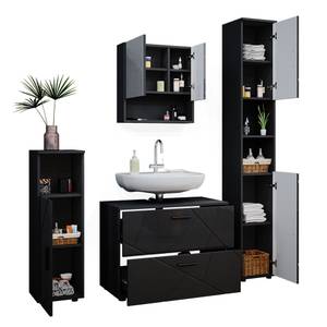 Mobilier de salle de bains Irma Anthracite - Anthracite brillant