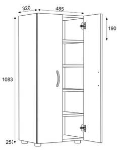 Schuhschrank Ulas Anthrazit