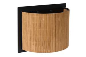 Wandleuchte Magius Braun - Metall - Kunststoff - Rattan - 29 x 22 x 29 cm