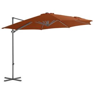 Parasol en porte-à-faux Brun rouge