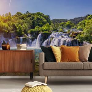 Fototapete WASSERFALL Landschaft 3D 135 x 90 x 90 cm