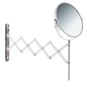 Wandspiegel, 1x/3x, ausziehbar, Metall Silber - Metall - 17 x 19 x 17 cm