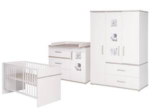 Set de chambre bébé Moritz 3 pcs Blanc / Orme  Luna