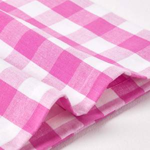 Karierte Tischdecke aus 100% Baumwolle Pink - Tiefe: 178 cm