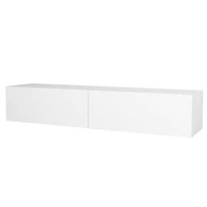 TV Lowboard mit Türen Weiß - Holzwerkstoff - 135 x 25 x 32 cm