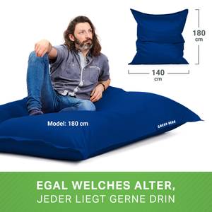 XXL Riesen Sitzsack 140x180cm + Hocker Kobaltblau