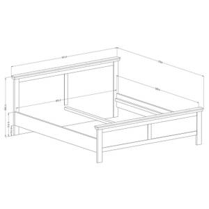 Doppelbett mit 2x Nachttisch 180 x 200cm Grün - Holzwerkstoff - 316 x 89 x 212 cm