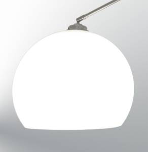 Bogenleuchte Lilli XL Weiß - Metall - 205 x 225 x 38 cm
