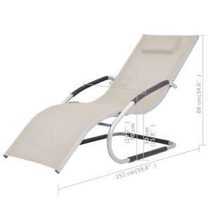 Chaise longue 299974 Blanc crème