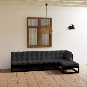 Salon de jardin (lot de 5) 3009921-2 Anthracite - Noir