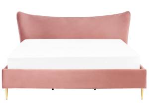 Lit double CHALEIX Doré - Pêche - Rose foncé - Largeur : 188 cm