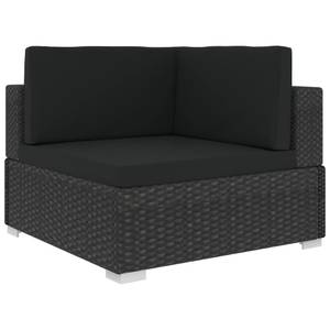 Garten-Lounge-Set Schwarz - Polyrattan - 70 x 53 x 70 cm