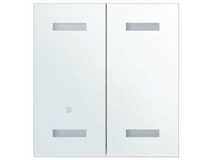 Bad-Spiegelschrank TALAGAPA Silber - Weiß - Holzwerkstoff - 60 x 60 x 14 cm