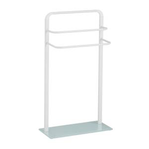 Stehender Handtuchhalter mit 3 Stangen Weiß - Glas - Metall - 45 x 80 x 20 cm