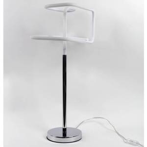 Lampe design à poser LED angulaire Gris - Matière plastique - 38 x 66 x 38 cm