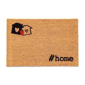 Tapis coco #home Noir - Marron - Rouge - Fibres naturelles - Matière plastique - 60 x 2 x 40 cm