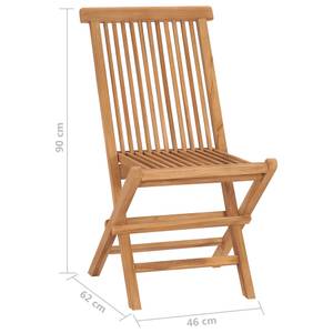 Gartenstühle (6er Set) 3096591 Braun - Massivholz - Holzart/Dekor - 46 x 90 x 62 cm