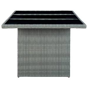 Gartentisch Schwarz - Metall - Polyrattan - 200 x 74 x 200 cm