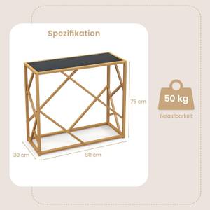 Konsolentisch VH33435NW Gold - Metall - 30 x 75 x 80 cm