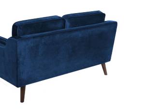 2-Sitzer Sofa LOKKA Blau - Marineblau - Eiche Dunkel - Textil