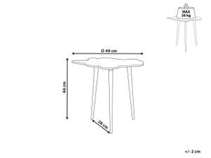 Table d'appoint MIMILI Doré - Métal - 49 x 44 x 49 cm