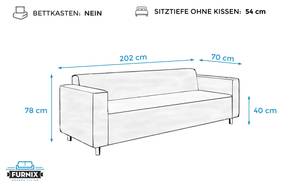 Sofa Alfrea 3 Blau