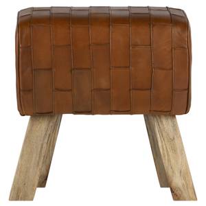 Hocker Springbock aus Mangoholz Braun - Massivholz - 30 x 48 x 48 cm