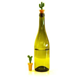 Bouchon de bouteille Cactus Vert - Matière plastique - 2 x 8 x 2 cm