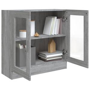 Vitrinenschrank 3005130-1 Eiche Grau Dekor - Höhe: 80 cm