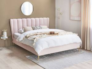 Doppelbett MIRIBEL Gold - Pink - Breite: 187 cm