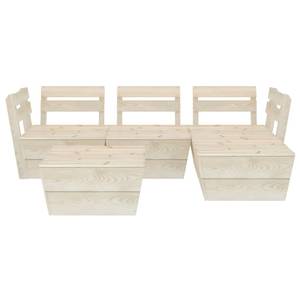 Garten-Lounge-Set Beige - Massivholz - Holzart/Dekor - 60 x 30 x 60 cm