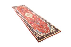 Sarough - 304x86cm Rot - Naturfaser - 86 x 1 x 304 cm