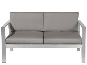 Sitzgruppe SALERNO 4-tlg Grau - Silber - Metall - 142 x 80 x 70 cm