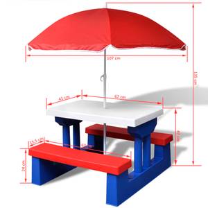 Kinder-Picknicktisch 41455 Kunststoff - 41 x 47 x 67 cm