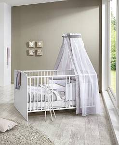 Babyzimmer Kim 6 mit Umbauseiten-Set Weiß - Holzwerkstoff