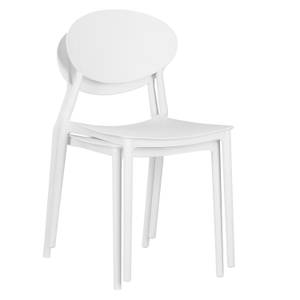 Chaise de jardin lot de 4 2452 Blanc