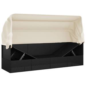 Outdoor Loungebett 3028901 Schwarz - Creme