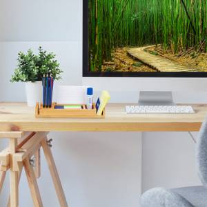 Schreibtisch Organizer Bambus Braun - Bambus - Holzwerkstoff - 30 x 4 x 10 cm