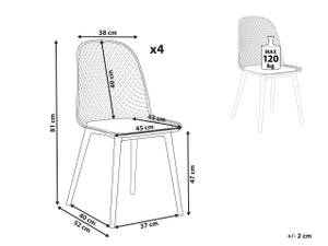 Esszimmerstuhl EMORY 4er Set Grün - Hellgrün