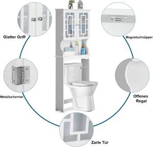Toilettenschrank freistehend Weiß - Holzwerkstoff - 22 x 171 x 60 cm