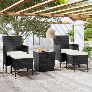 Garten Bistro Set (5-teilig) 3012962-1 Schwarz