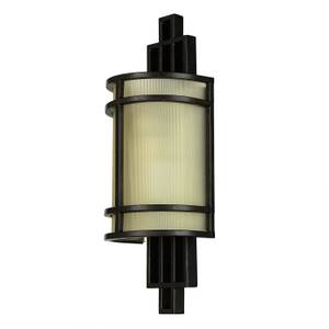 Wandlampe SHOJI Beige - Braun - Grau - Weiß - Glas - Metall - 14 x 38 x 10 cm