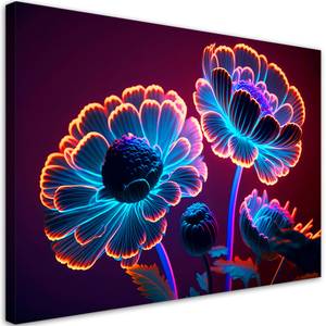 KUNSTDRUCK Neon Blooms 2 120 x 80 cm